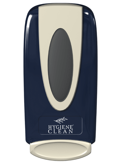 Hygiene Clean™ Wall Mount Dispenser and Foaming Hand Sanitizer - Navy - Hygiene Clean USA